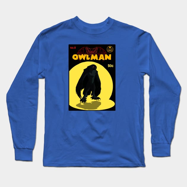 OWLMAN CRYPTID Long Sleeve T-Shirt by theanomalius_merch